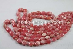 Rhodochrosite Smooth Oval Beads